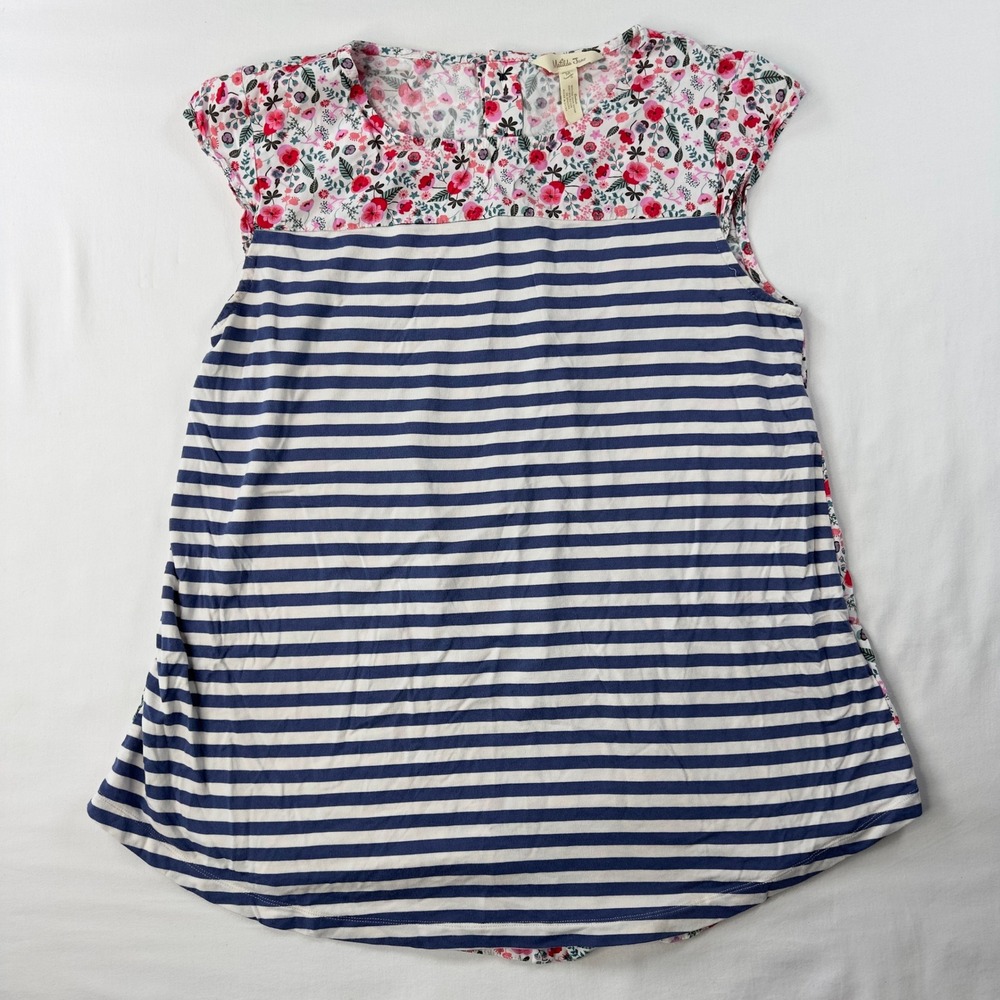 Matilda Jane Blouse Medium State Lines Floral Print Top Sleeveless